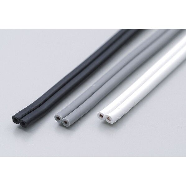 平形ビニールコード 一般配線用 12A 1.25平方mm(0.18mm×50芯) ブラック 8m VFF-8LH (BK) 1個