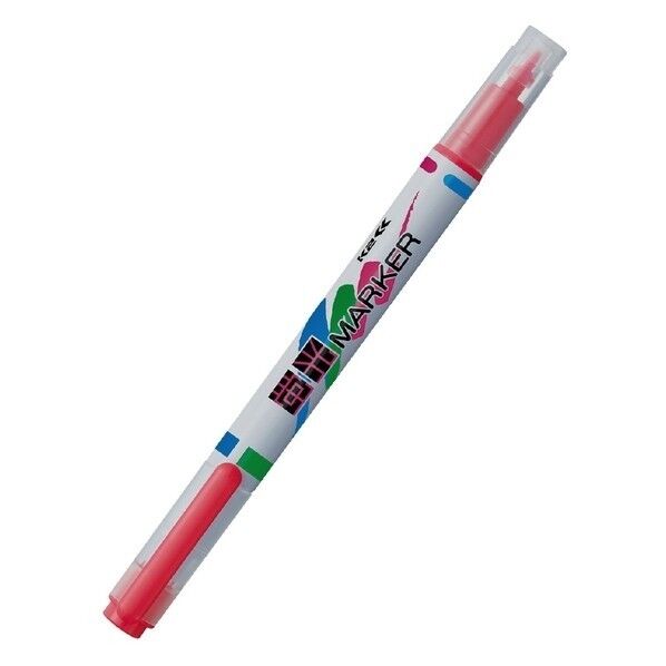  蛍光マーカー(K2)細字0.8mm&太字4mmツイン10本入ピンク W11 D14 H138 K2PM-L2PX10 1個...