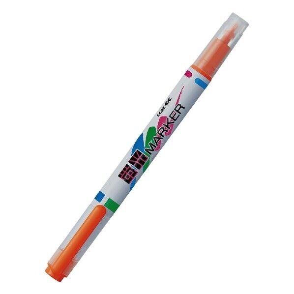  蛍光マーカー(K2)細字0.8mm&太字4mmツイン10本入オレンジ W11 D14 H138 K2PM-L2YRX10 1個...