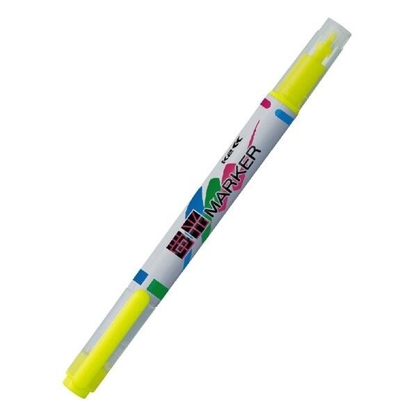 蛍光マーカー(K2)細字0.8mm&太字4mmツイン10本入イエロー W11 D14 H138 K2PM-L2YX10 1個...