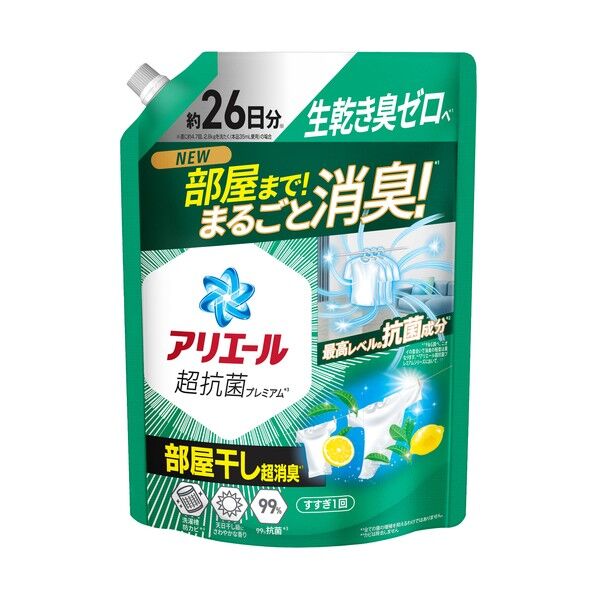 P&Gジャパン アリエールジェル部屋干し替超特大625G 1個...