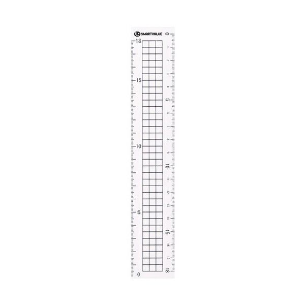 381556再生PET直定規18cm B332J-10 10本