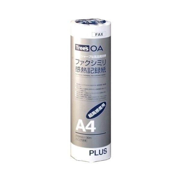 プラス FAX感熱記録紙 FR-210S-H A4 1in 30m 57314 FR-210S-H 1点...