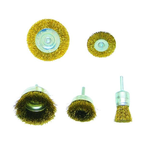 ワイヤブラシセット5pcs シルバー WB-5S 1点