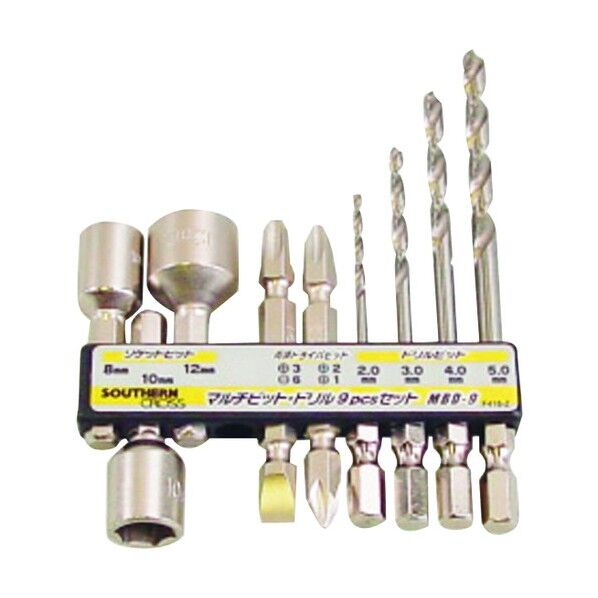 マルチビット・ドリル9pcsセット シルバー MBD-9 1点