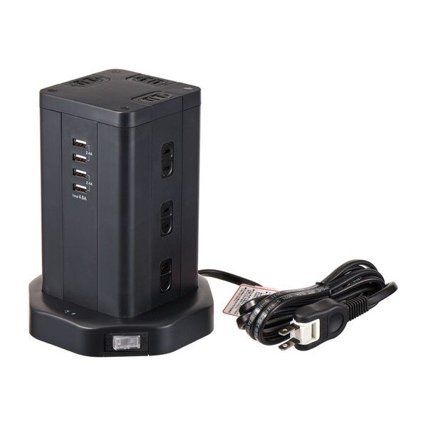 タワー型タップ12P4USB