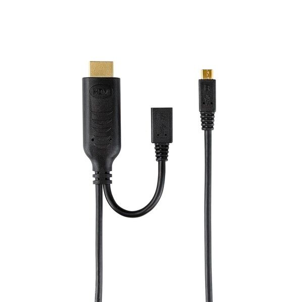 朝日電器 MHLケーブル HDMI変換 充電用ポート付 1m USB-MHL100P 1個