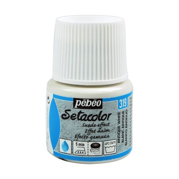  布用水性アクリル絵具セタカラースウェード 45ml アンティークホワイト 295319 1点