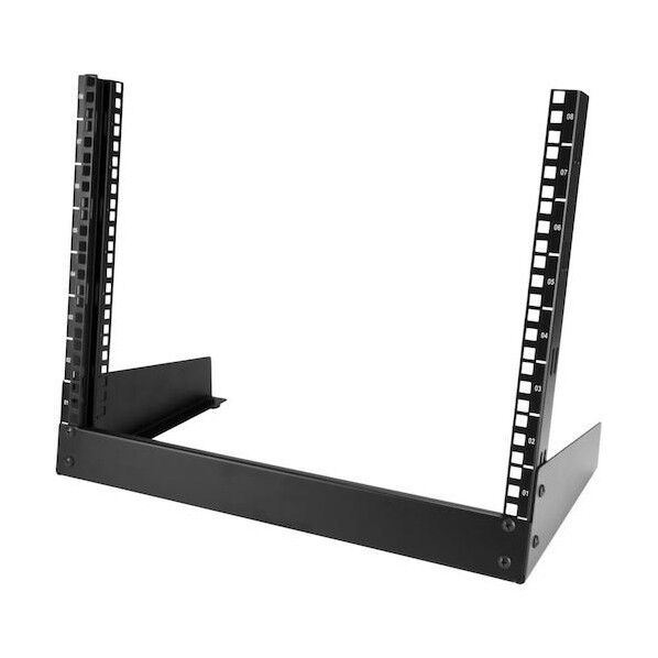 サーバーラック/オープンフレーム/2支柱/8U/卓上用自立型/ネットワーク機器 ラック