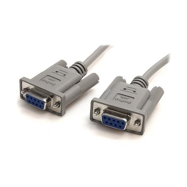 ※法人専用品※ シリアルケーブル/RS232C/クロス/メス-メス/D-Sub9ピン(DB-9) 長さ3m グレー SCNM9FF 1本...