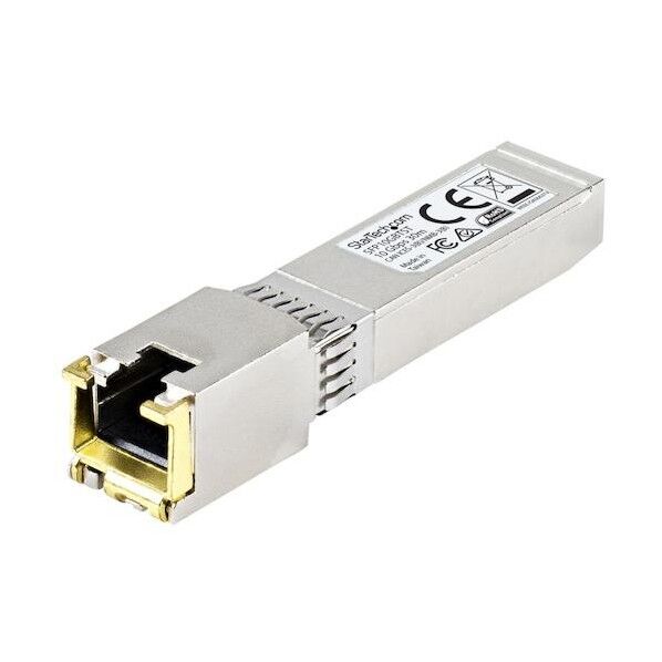 ※法人専用品※ SFPモ+ジュール/MSA対応アンコード/10GBASE-T準拠銅線トランシーバー 長さ70mm×幅13.9mm×高さ12.6mm シルバー SFP10GBTST 1個...