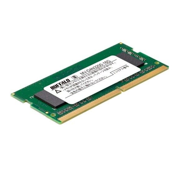 バッファロー 法人向けPC4-25600(DDR4-3200)対応 260ピン DDR4 SO-DIMM 16GB 幅69.6×高さ30.0×奥行4.1mm MV-D4N3200-16G 1点