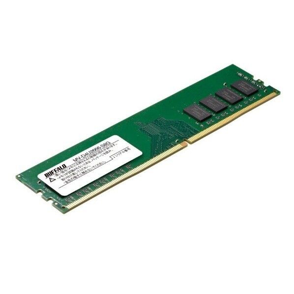 バッファロー PC4-2666対応 288ピン DDR4 U-DIMM 8GB 幅133.4×高さ31.3×奥行4.3mm MV-D4U2666-S8G 1点