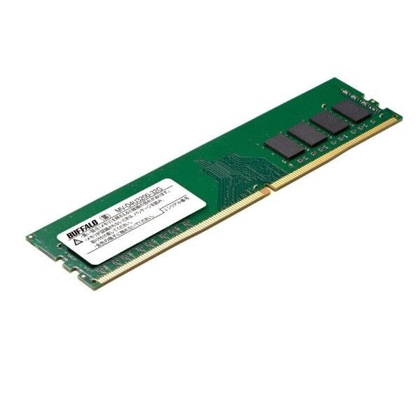 バッファロー 法人向けPC4-25600(DDR4-3200)対応 288ピン DDR4 U-DIMM 32GB 幅133.4×高さ31.3×奥行4.3mm MV-D4U3200-32G 1点