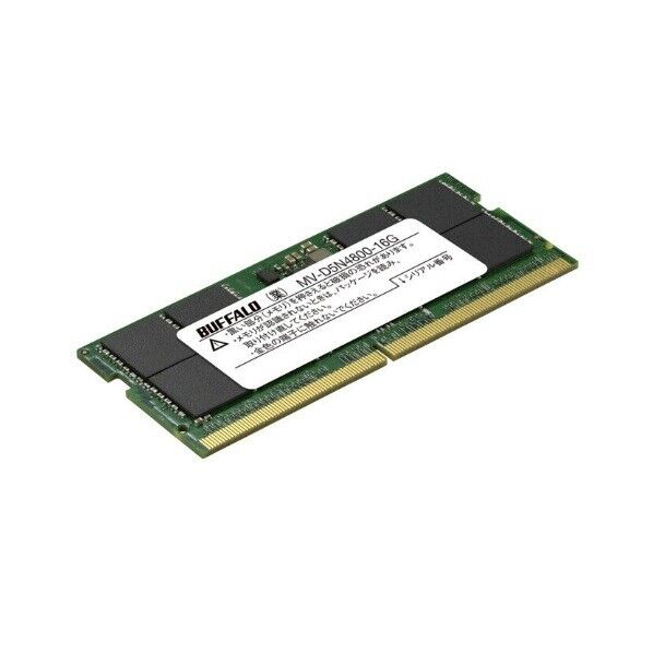 バッファロー 法人向け PC5-4800対応 262ピン SO-DIMM 16GB 幅69.6×高さ30.0×奥行3.7mm MV-D5N4800-16G 1点