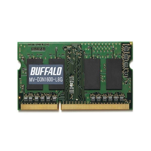 D3N1600-8G相当 法人向け(白箱)6年保証 PC3L-12800 DDR3 SDRAM S.O.DIMM 8GB 低電圧 MV-D3N1600-L8G 1個