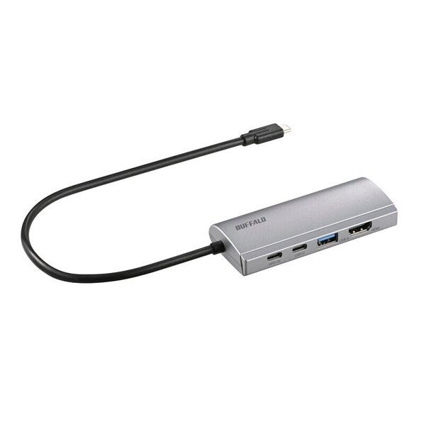 Type-C接続 ドッキングステーション PD対応 HDMI出力 シルバー LUD-U3-CGHDSV 1個