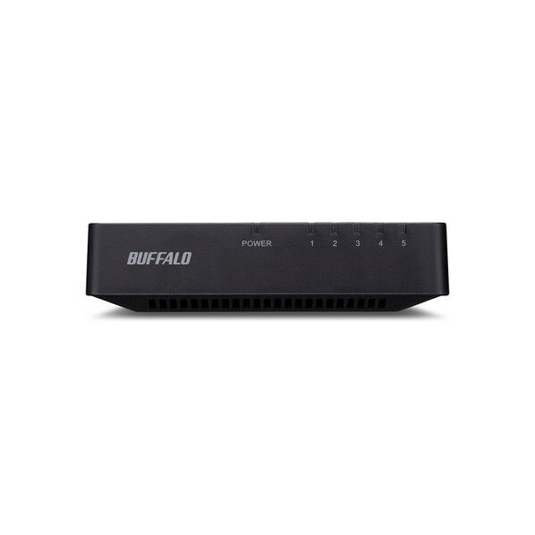 10/100Mbps対応 スイッチングHub プラスチック筐体/電源外付けモデル 5ポート ブラック LSW4-TX-5EP/BKD 1個