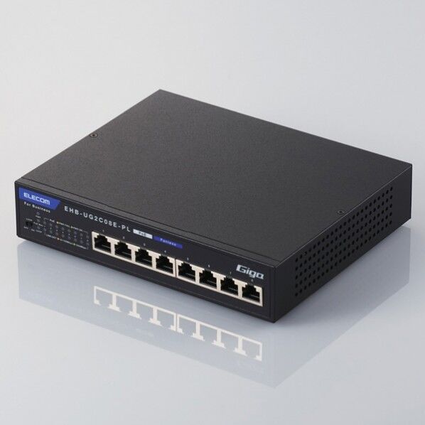 エレコム レイヤー2 Giga対応 PoE アンマネージスイッチ EHB-UG2C08E-PL 1点