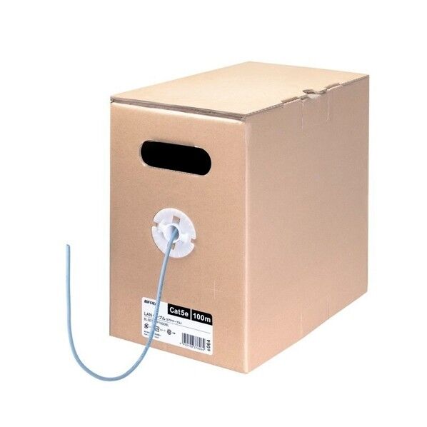 バッファロー ツメ折れないCat5e LANケーブル STP 100m ブルー ブルー BL5ETSTP1000BL 1個...