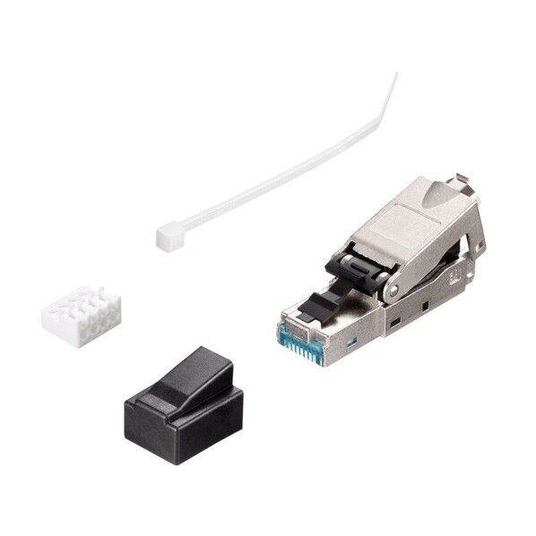 バッファロー Cat6A用STPタイプLANコネクター(工具不要) BLAC6ASTPNT10 10個...