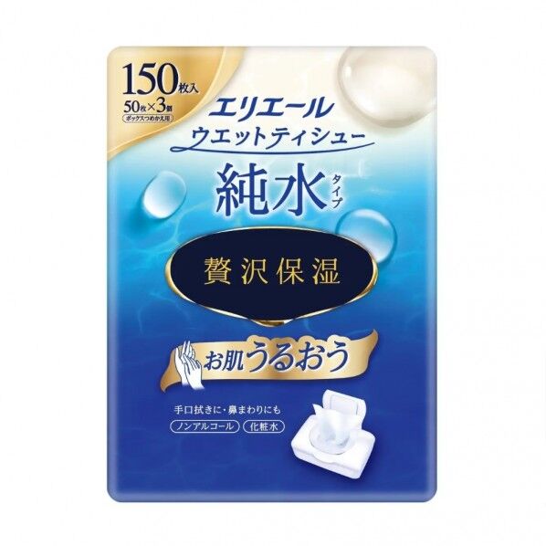 エリエール ウエットティシュー 純水タイプ 贅沢保湿ボックス つめかえ用