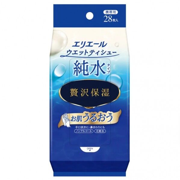 エリエール ウエットティシュー 純水タイプ 贅沢保湿 携帯用