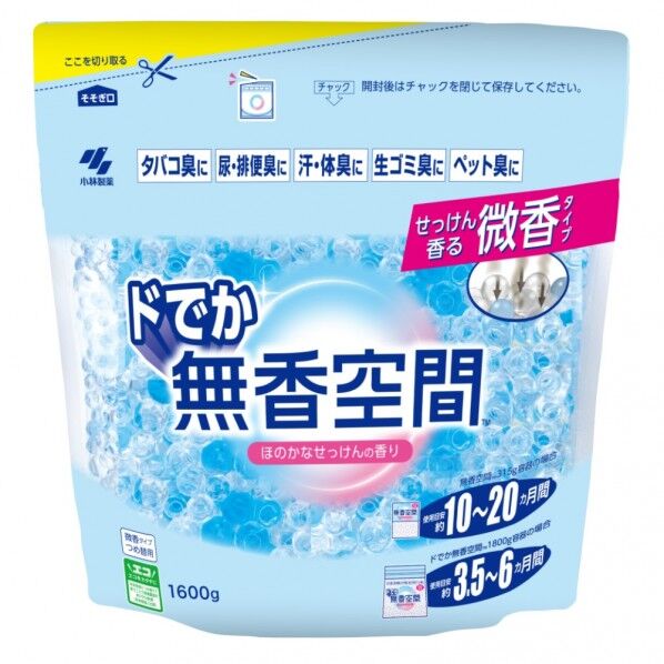 小林製薬 ドでか無香空間 ほのかなせっけん つめ替用 1点...