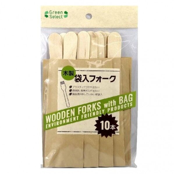 Green Select 木製袋入フォーク