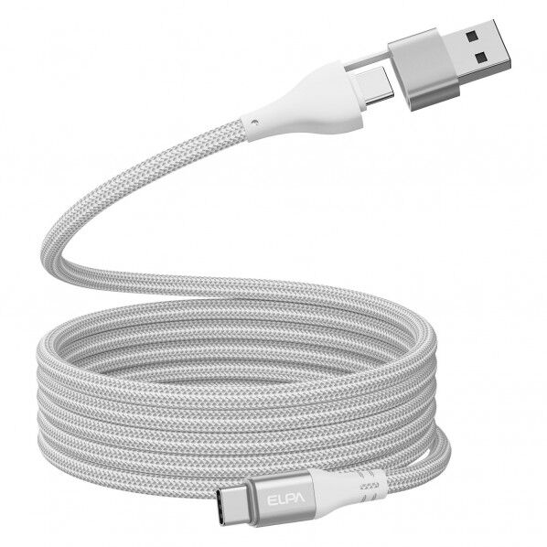 ELPA ラウンド A&CtoC 1.5m 白 MCA-ACC1560(WH) 1個...