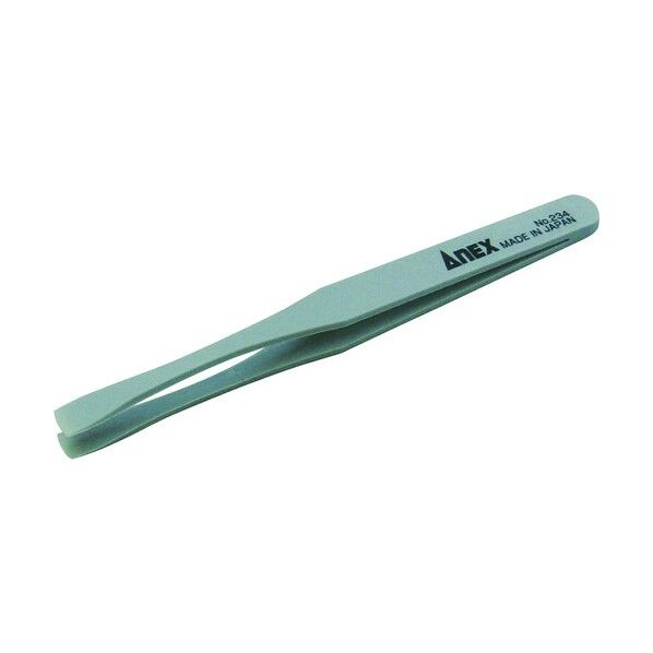 プラスチックピンセット先丸平型 120mm 234 1点