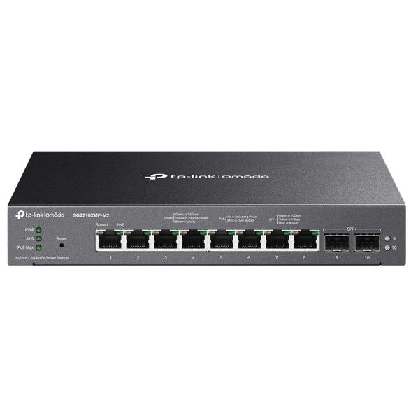 ティーピーリンクジャパン Omada 2.5GBASE-Tポート×8&10GE SFP+ポート×2 スマートスイッチ 73×227×374mm SG2210XMP-M2(un) 1点...