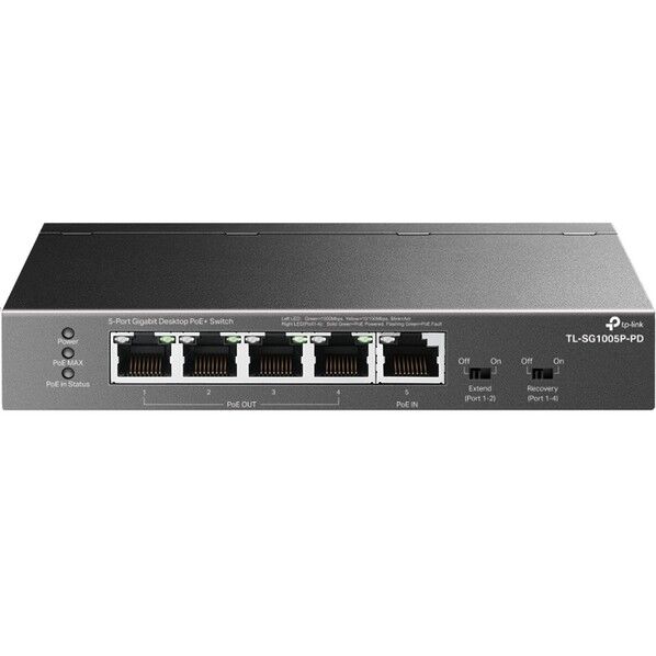 5ポート ギガビットデスクトップPoE+スイッチ