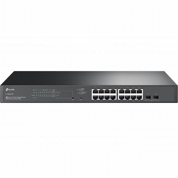 JetStream 18ポートギガビット デスクトップ スイッチングハブ(16 PoE+ポート搭載)
