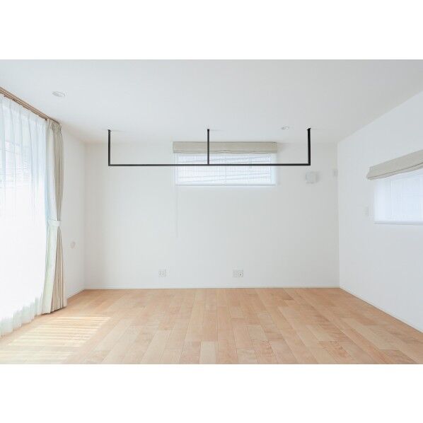森田アルミ工業 天井付け物干し kacu E型 XSサイズ W2885×H500(mm) ブラック KAC285E-BK 1台...