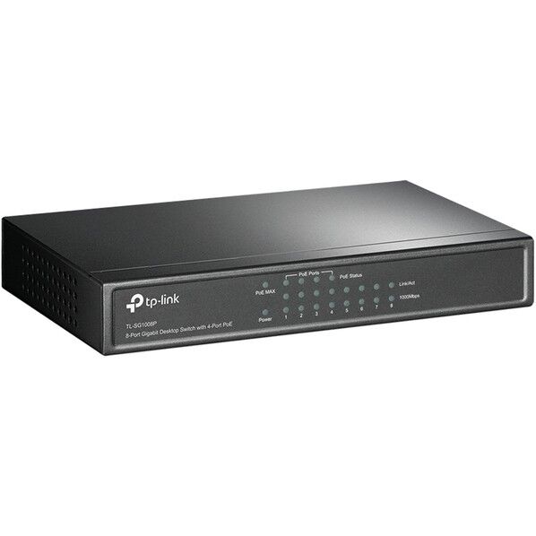 8ポート ギガビット PoE(4ポート)デスクトップ スイッチ