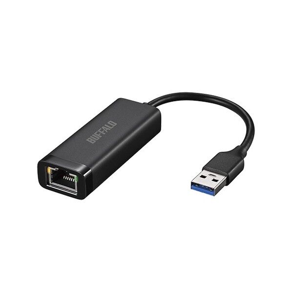 バッファロー Giga USB3.2 Gen1対応 有線LANアダプター Type-A対応モデル ブラック LUA6-U3-AGTE-BK 1点