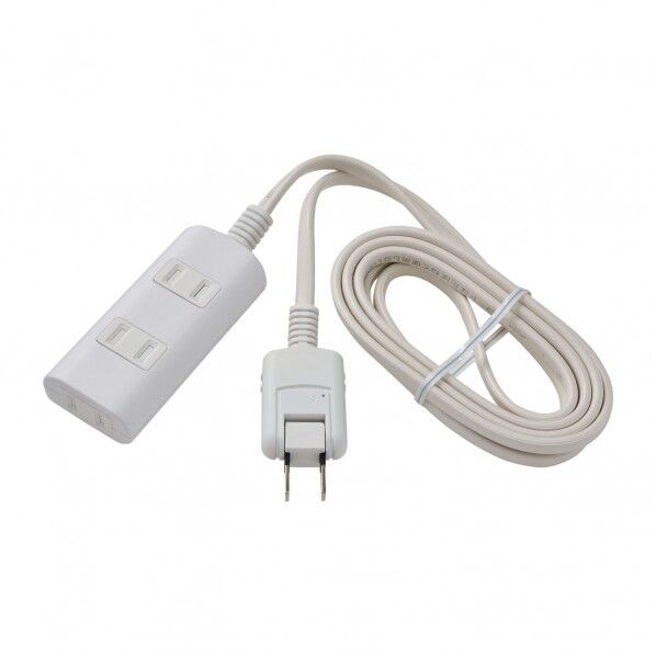 ELPA 耐雷タップラン ■定格:AC125V 15A ■合計1500Wまで ■使用温度範囲:-10℃~40℃ ■コード長:2m ■口数:3個口 ■屋内専用 ■国内専用 白 WBT-N3020SB(W) 1個...