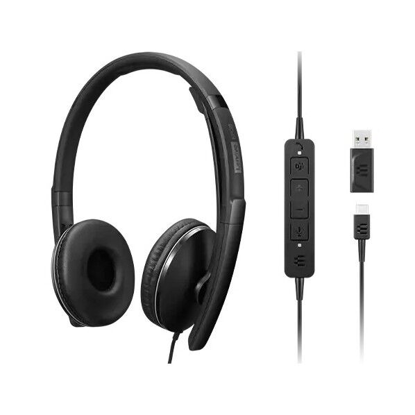 Lenovo Wired アクティブノイズキャンセリング ヘッドセット 2(Teams)