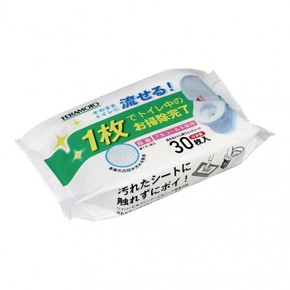 テラモト 流せるトイレ用ウェットシート(30枚入) CE-488-210-0 30個...