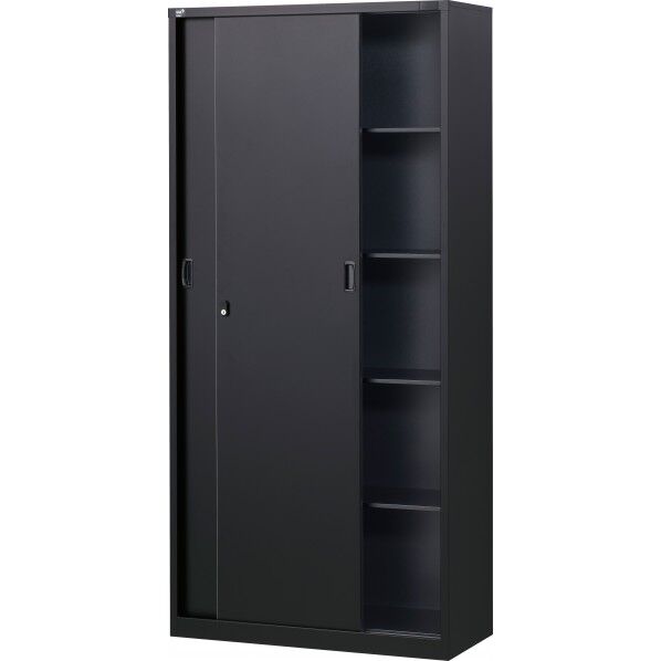 ノーブランド スチール引戸書庫(H1860mm) ホワイト ALZK-S36 1台...