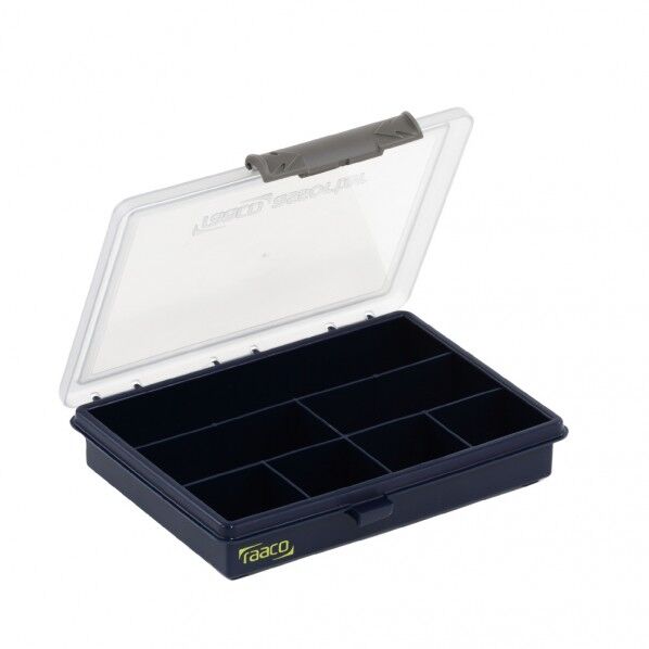 パーツケース アソーター 6-7  外寸175×143×32mm 固定仕切り付 ネイビー