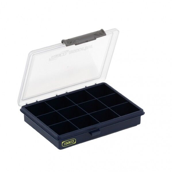 パーツケース アソーター 6-12 外寸175×143×32mm 固定仕切り付 ネイビー