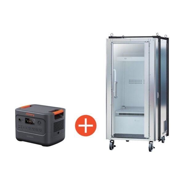 パーソナルクーリングボックス ど冷えもんBOXアイボルト仕様＋ジャクリポータブル電源セット