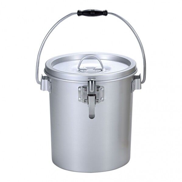 オオイ金属 シルバーアルマイト丸型二重食缶GL クリップ付(6l) 237-BS 1個...