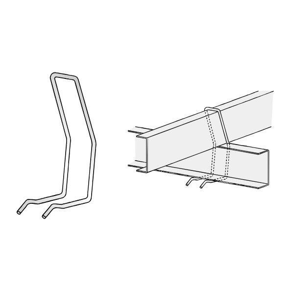 天井点検口用補助部材 C38 用ワイヤークリップ