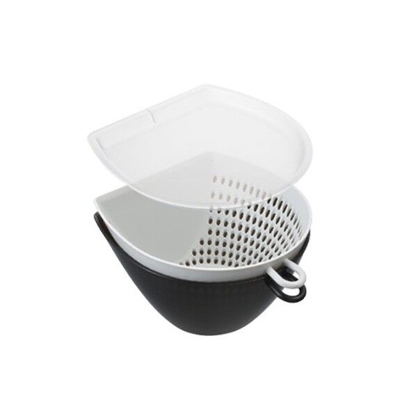 フタ付き チリトリ ザル ボウル 調理器具 M 幅14.4×奥行15.9×高さ8.7(M)cm