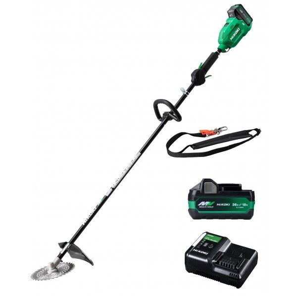 HiKOKI(ハイコーキ) 36V 充電式 刈払機 セット品 (電池･充電器付) 刈刃外径230mm アグレッシブグリーン CG36DB (WPZ) 1台...
