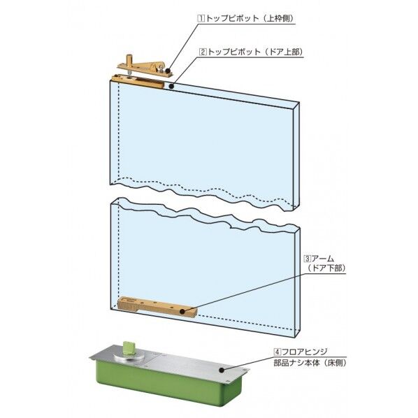 フロアヒンジ取替用本体のみ