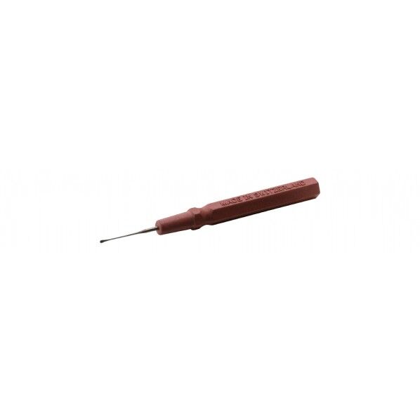 高精度スパチュラ 先端幅0.75mm 先端厚0.1mm 全長68mm レッド
